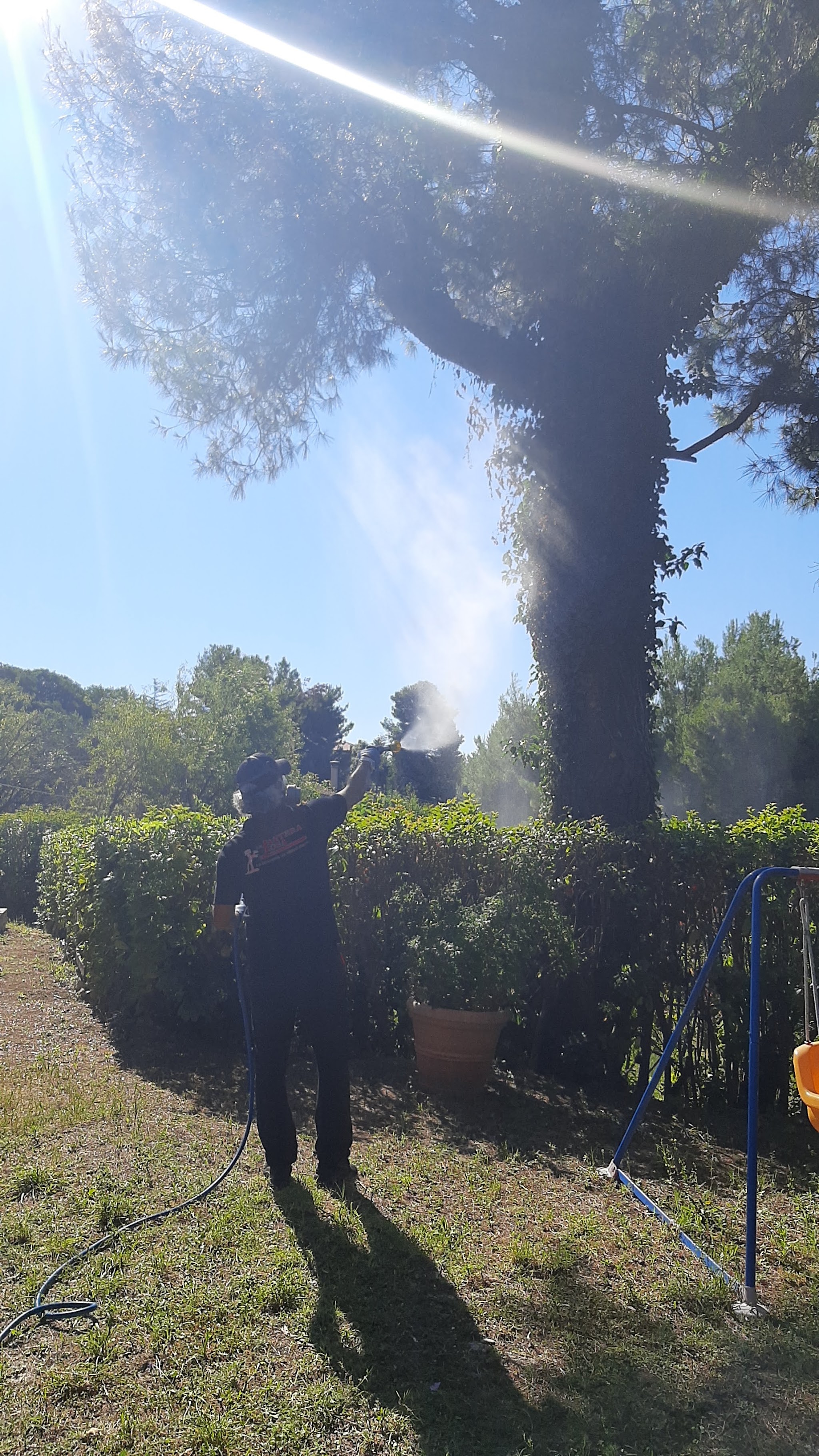 Trattamento all’aperto vicino alla vegetazione